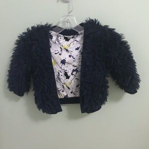 EGG by Susan Lazar Fluffy Blue Jacket sz 18 months